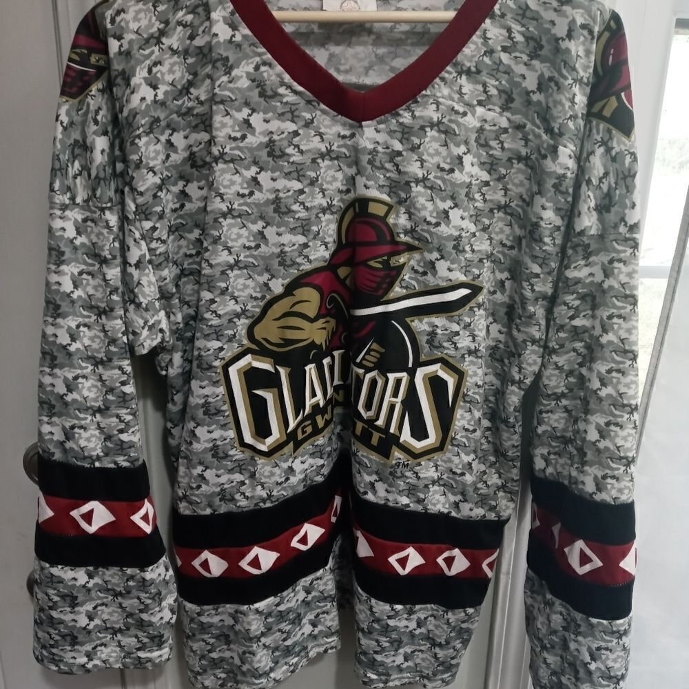 Gwinnett Gladiators Camo Hockey Jersey Size XL